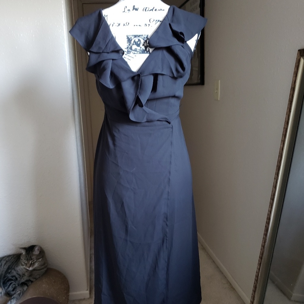 wrap,tie dress